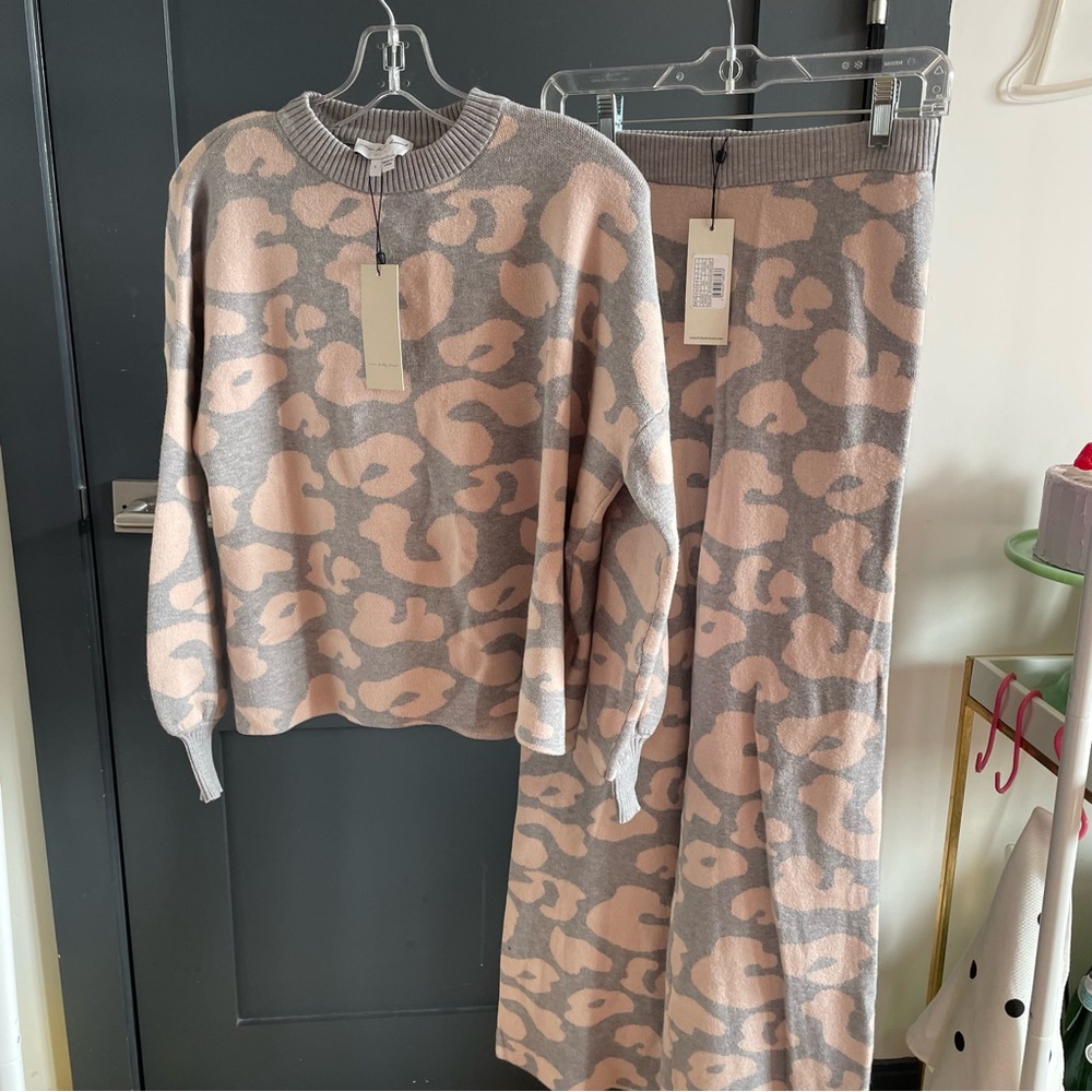 Never fully dressed co-ord set leopard print sweat set sweater pant